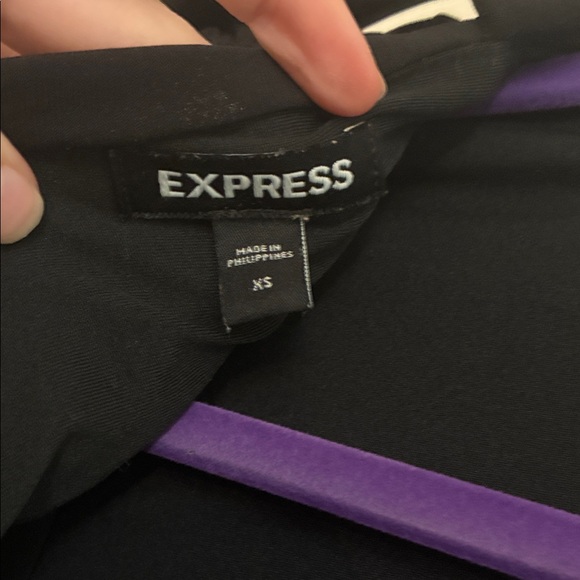 Express Black Draped Bodysuit - Picture 2 of 10